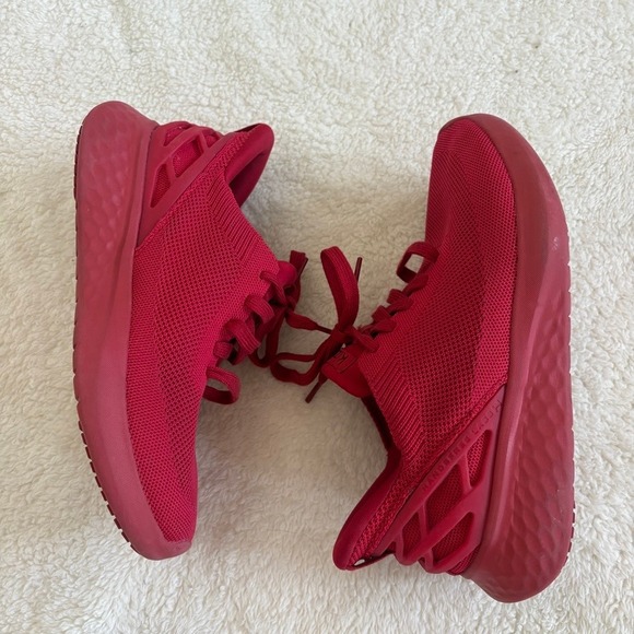 Kizik Hands Free Red Mesh Sneakers Athletic Shoes Women's Size 7 Wide - Picture 5 of 9